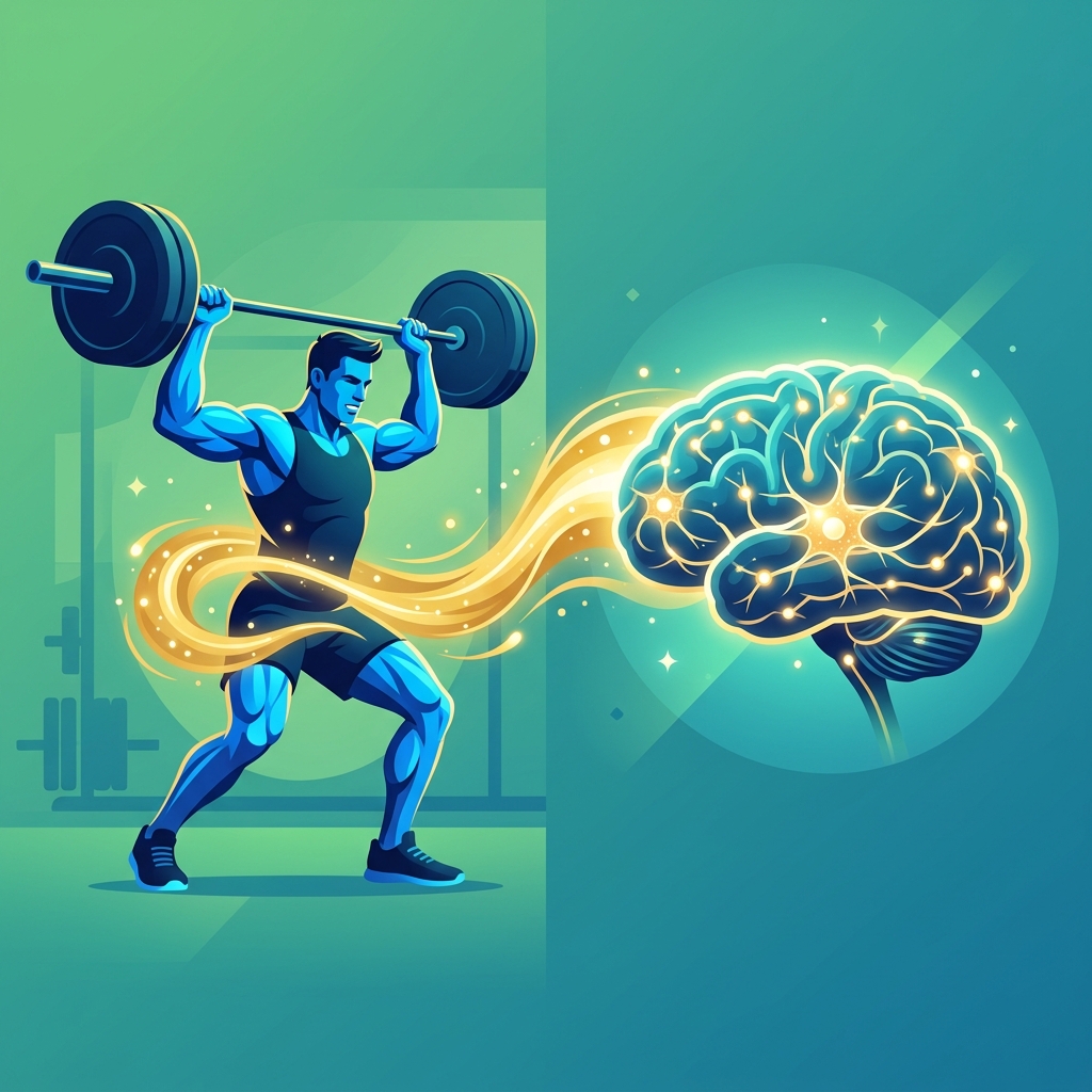 Beneficios de la creatina para músculos y cerebro conectados por energía