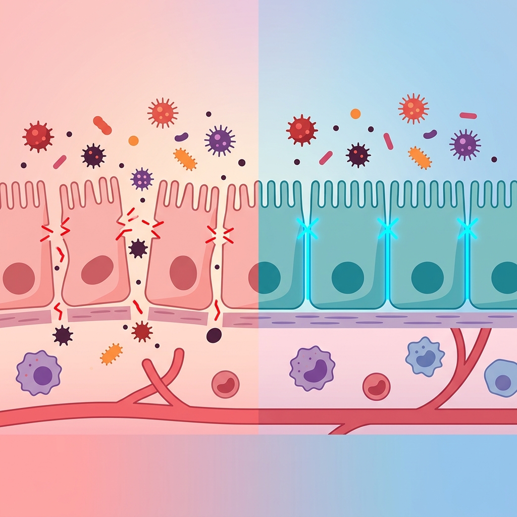 Barrera intestinal sana vs intestino permeable