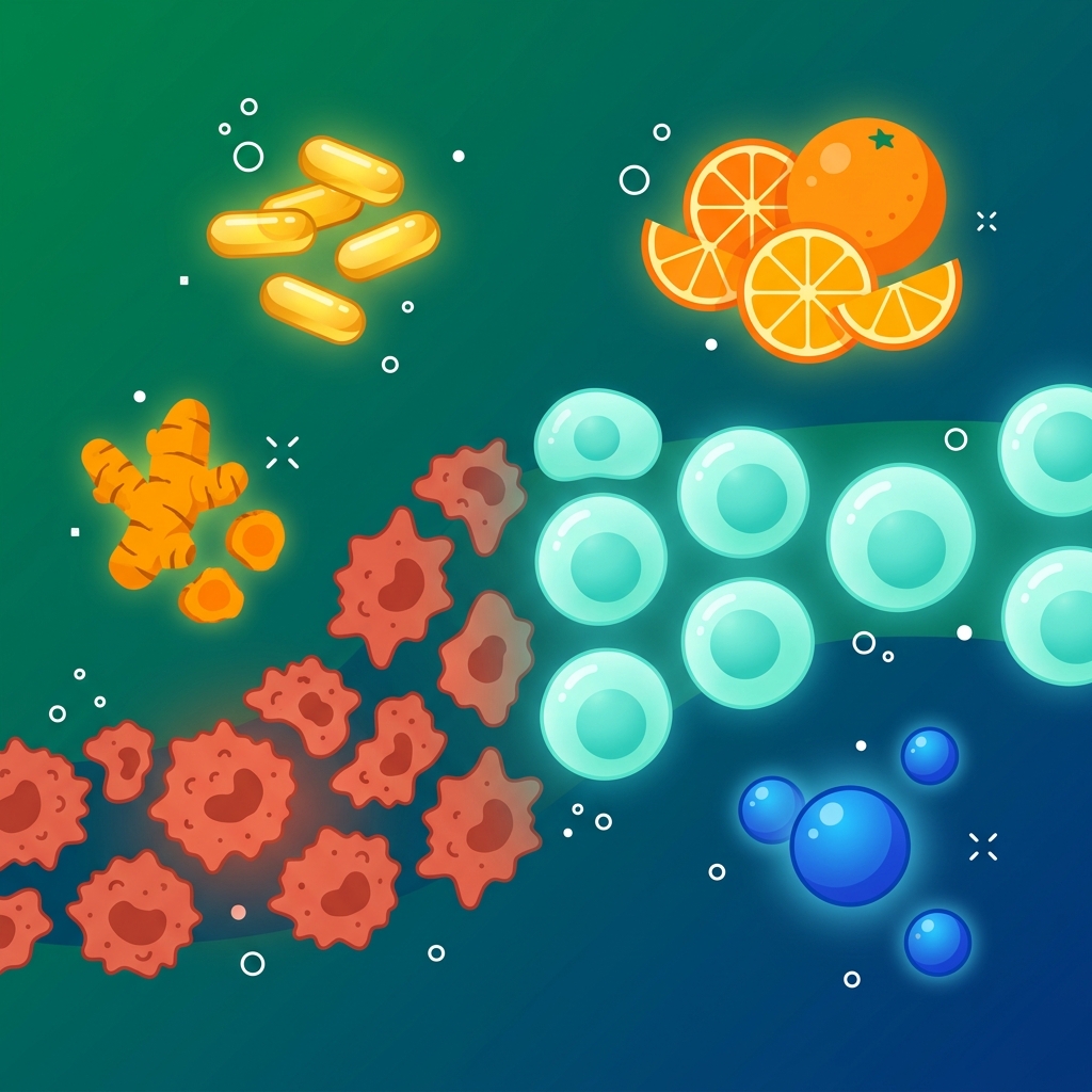 Antiinflamatorios naturales: omega-3, cúrcuma, vitamina C, magnesio