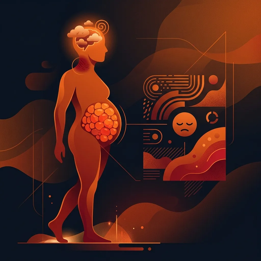 Silueta humana con los 7 síntomas de resistencia a la insulina marcados