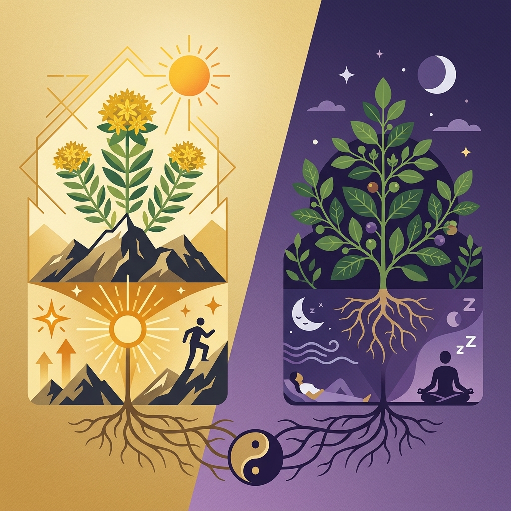 Rhodiola vs Ashwagandha: energía vs calma