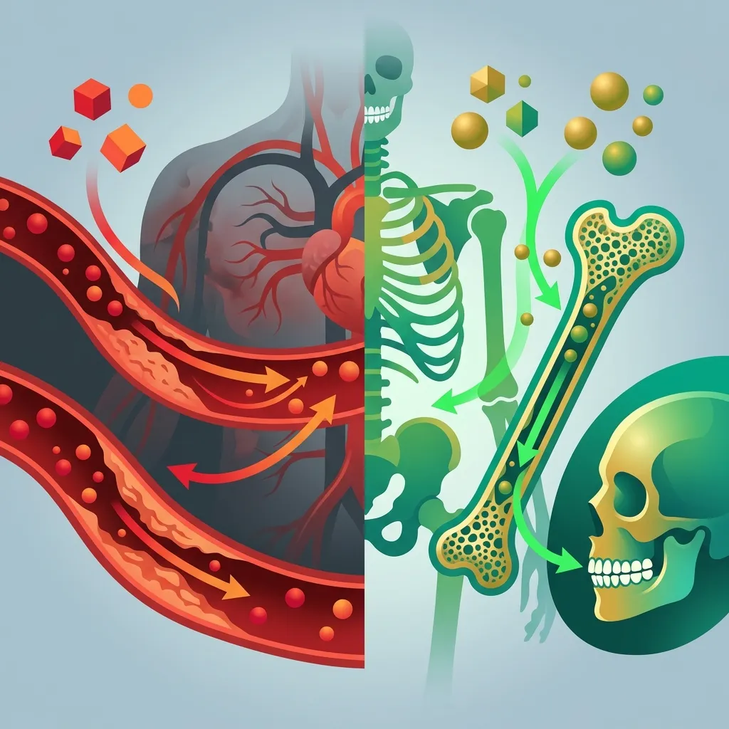Comparación entre vitamina D3 sola con calcio en arterias versus D3 con K2 dirigiendo calcio a huesos